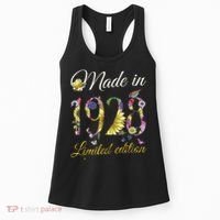 Made In 1928 Tee 95 Year Old Sunflowers Floral 95th Birthday Women's Tank Top thumb 0