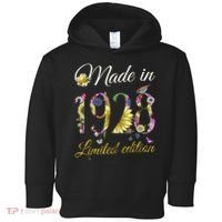 Made In 1928 Tee 95 Year Old Sunflowers Floral 95th Birthday Toddler Hoodie thumb 0