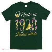 Made In 1928 Tee 95 Year Old Sunflowers Floral 95th Birthday T-Shirt thumb 0