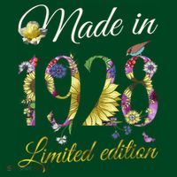 Made In 1928 Tee 95 Year Old Sunflowers Floral 95th Birthday T-Shirt thumb 7