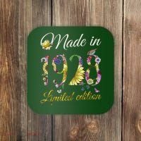 Made In 1928 Tee 95 Year Old Sunflowers Floral 95th Birthday Coaster thumb 0
