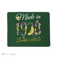 Made In 1928 Tee 95 Year Old Sunflowers Floral 95th Birthday Mousepad thumb 0