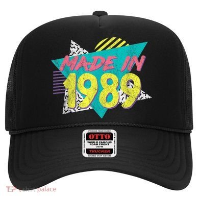 Made In 1989 Retro Vintage 34th Birthday Hat