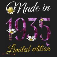 Made In 1935 - 90Year Old Floral 1935 90th Birthday Women's Dry Zone Grid Polo thumb 2