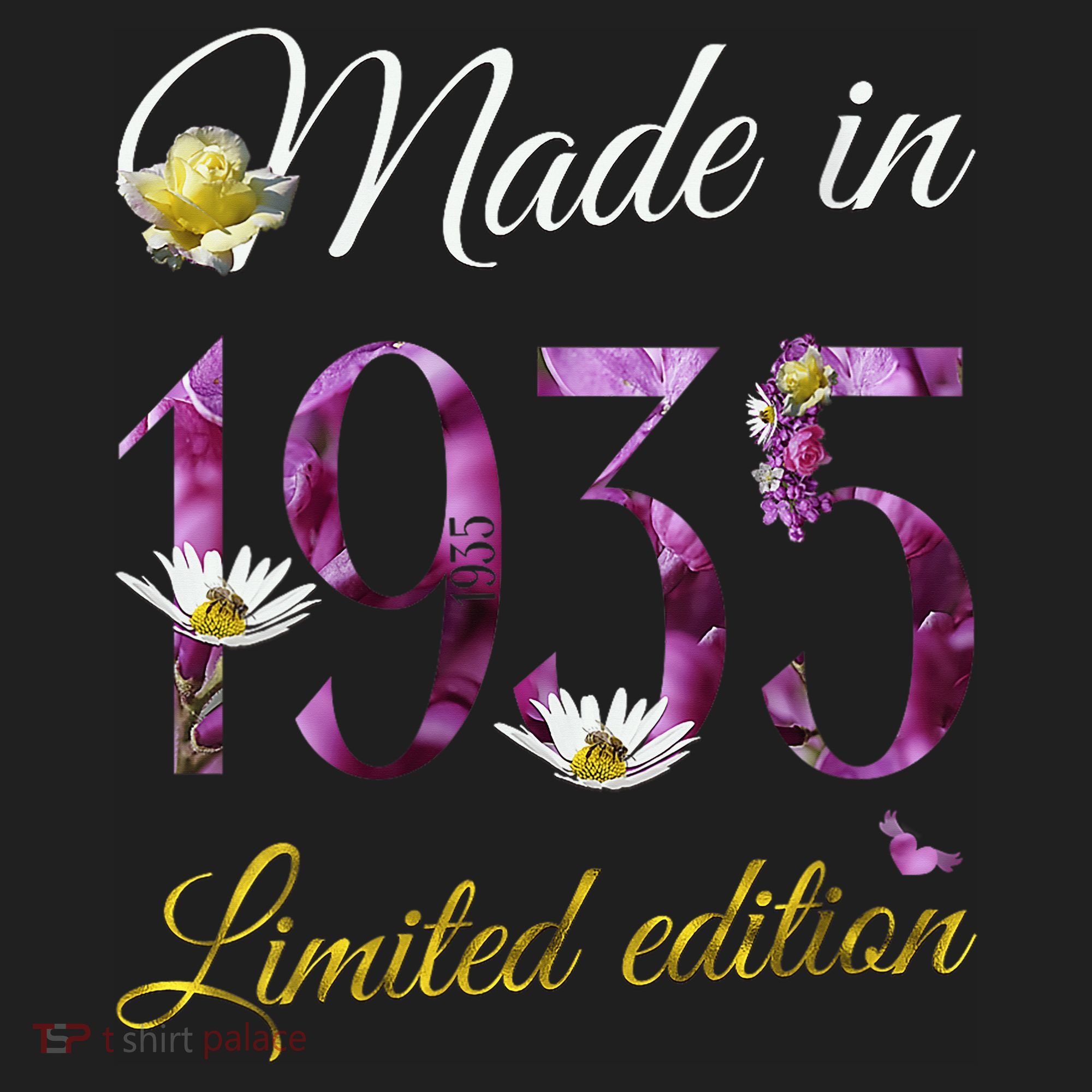 Made In 1935 - 90Year Old Floral 1935 90th Birthday Women's Dry Zone Grid Polo