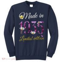 Made In 1935 - 90Year Old Floral 1935 90th Birthday Sweatshirt thumb 0