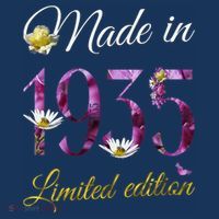 Made In 1935 - 90Year Old Floral 1935 90th Birthday Polo thumb 2