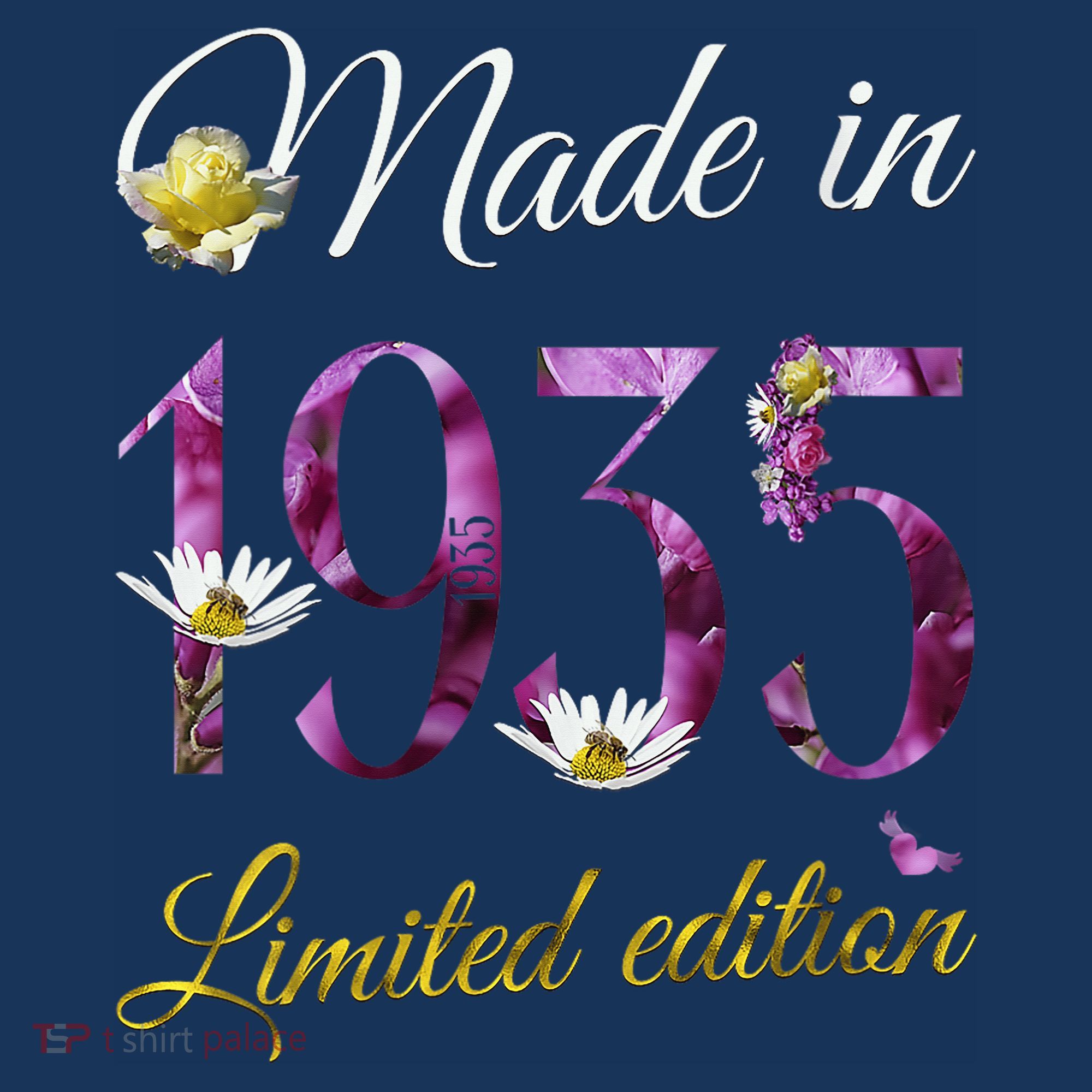 Made In 1935 - 90Year Old Floral 1935 90th Birthday Polo