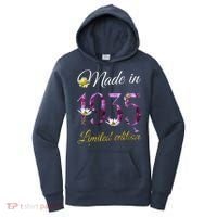 Made In 1935 - 90Year Old Floral 1935 90th Birthday Women's Hoodie thumb 0
