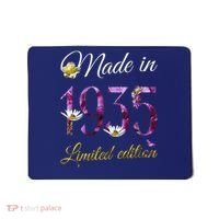 Made In 1935 - 90Year Old Floral 1935 90th Birthday Mousepad thumb 0
