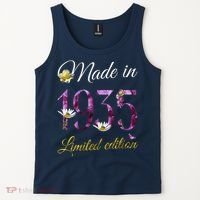 Made In 1935 - 90Year Old Floral 1935 90th Birthday Tank Top thumb 2