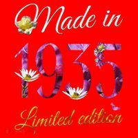 Made In 1935 - 90Year Old Floral 1935 90th Birthday Santa Hat thumb 1