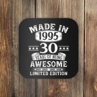 Made In 1995 30 Years Old Gifts 30th Birthday Gift Coaster thumb 0
