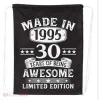 Made In 1995 30 Years Old Gifts 30th Birthday Gift Drawstring Bag thumb 0