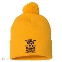 Made In 1995 30 Years Old Gifts 30th Birthday Gift Pom Pom 12in Knit Beanie thumb 0