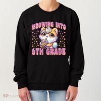 Meowing Into 6th Grade Girl Back To School Gift Women's Sweatshirt thumb 0