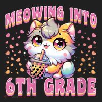 Meowing Into 6th Grade Girl Back To School Gift Women's Sweatshirt thumb 2