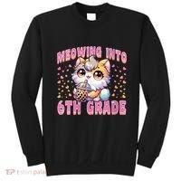 Meowing Into 6th Grade Girl Back To School Gift Sweatshirt thumb 0