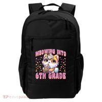 Meowing Into 6th Grade Girl Back To School Gift Backpack thumb 0