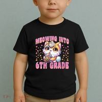 Meowing Into 6th Grade Girl Back To School Gift Toddler T-Shirt thumb 2