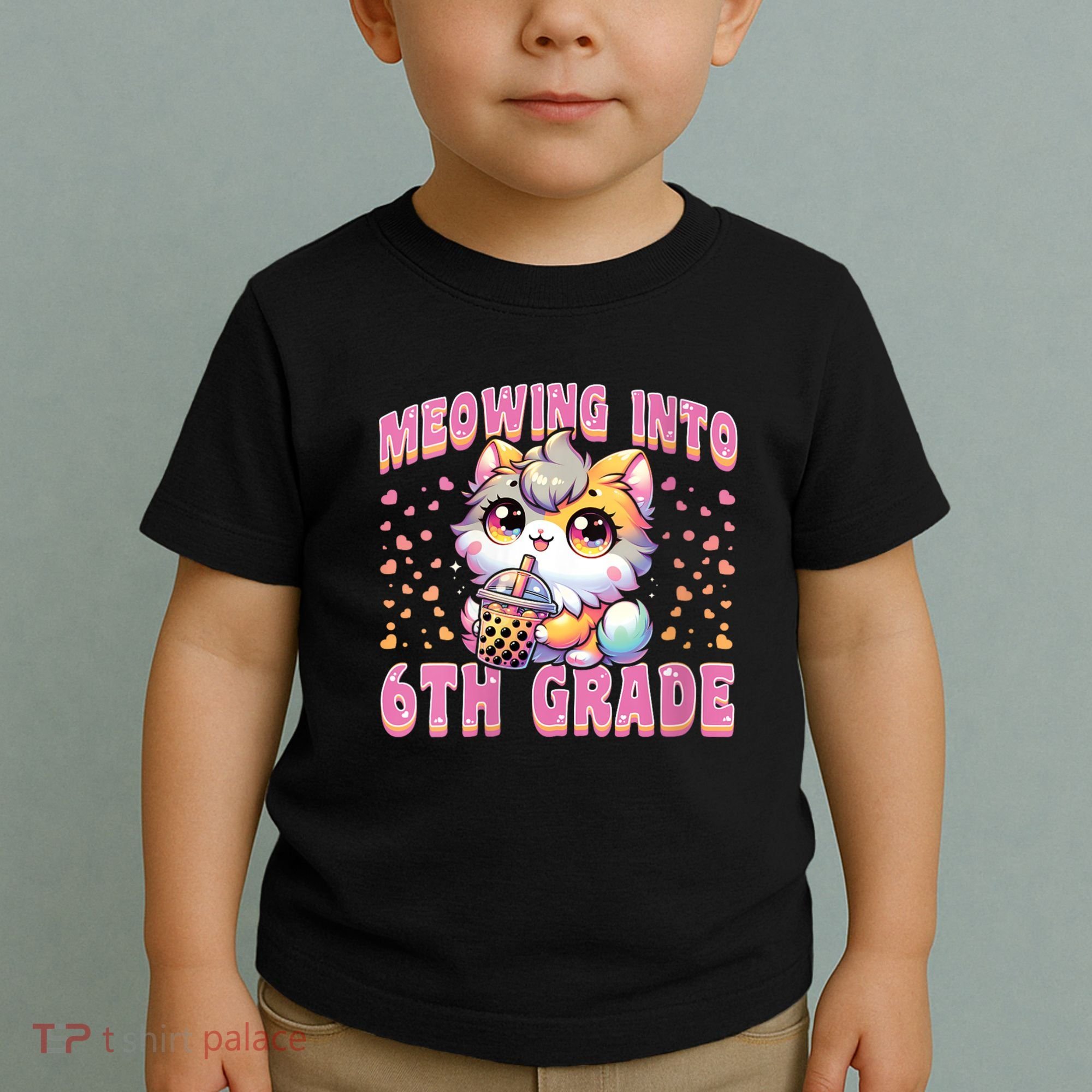 Meowing Into 6th Grade Girl Back To School Gift Toddler T-Shirt