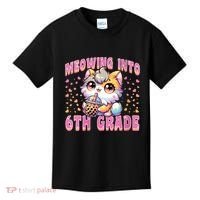 Meowing Into 6th Grade Girl Back To School Gift Kids T-Shirt thumb 0