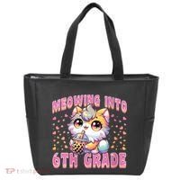 Meowing Into 6th Grade Girl Back To School Gift Tote Bag thumb 0