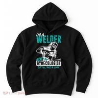 Men Im A Welder Not A Gynecologist Funny Welding Hoodie thumb 0