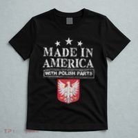 Made In America With Polish Parts Pride Poland Immigra T-Shirt thumb 5