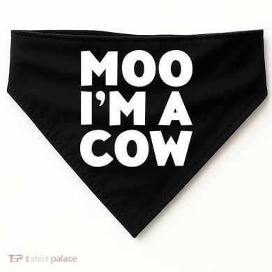 Moo Im A Cow Costume USA-Made Doggie Bandana