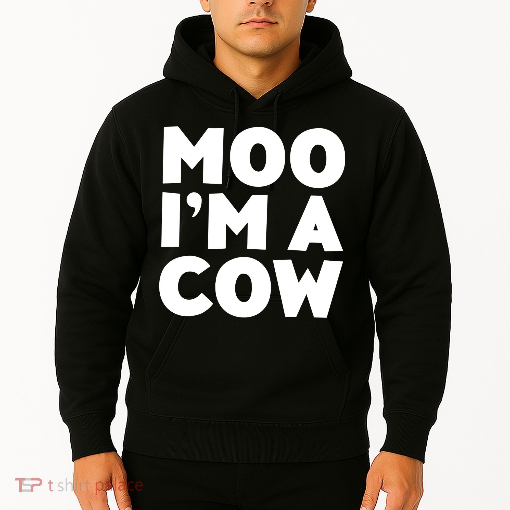 Moo Im A Cow Costume Hoodie
