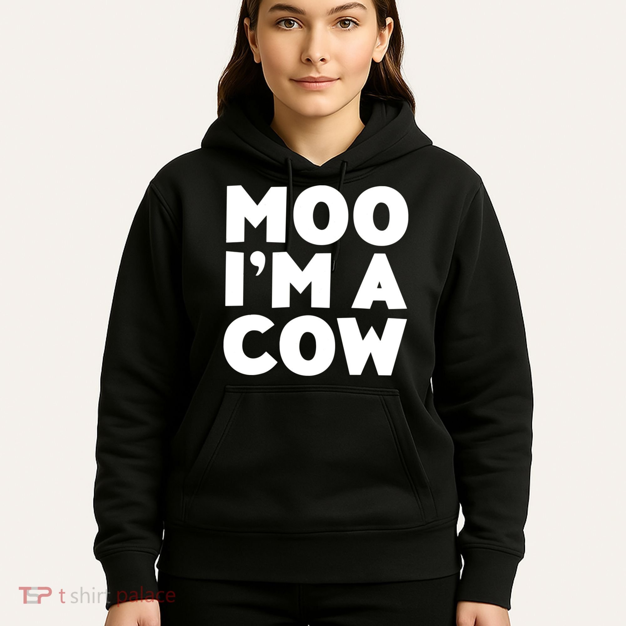 Moo Im A Cow Costume Hoodie