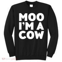 Moo Im A Cow Costume Sweatshirt thumb 0