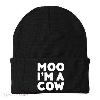 Moo Im A Cow Costume Beanie