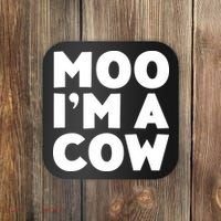 Moo Im A Cow Costume Coaster thumb 0