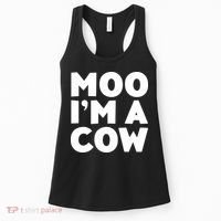 Moo Im A Cow Costume Women's Tank Top thumb 0