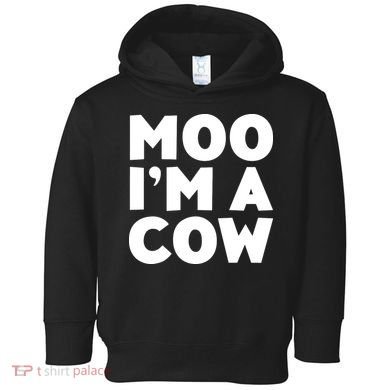Moo Im A Cow Costume Toddler Hoodie