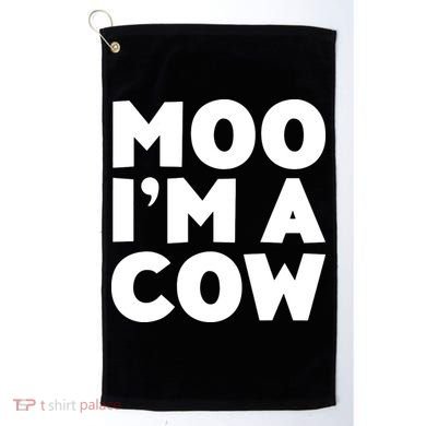 Moo Im A Cow Costume Golf Towel