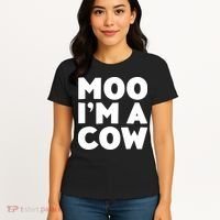 Moo Im A Cow Costume Women's T-Shirt thumb 4