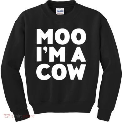 Moo Im A Cow Costume Kids Sweatshirt
