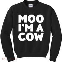 Moo Im A Cow Costume Kids Sweatshirt thumb 0