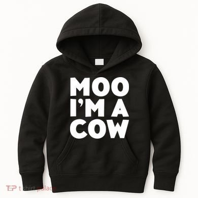 Moo Im A Cow Costume Kids Hoodie