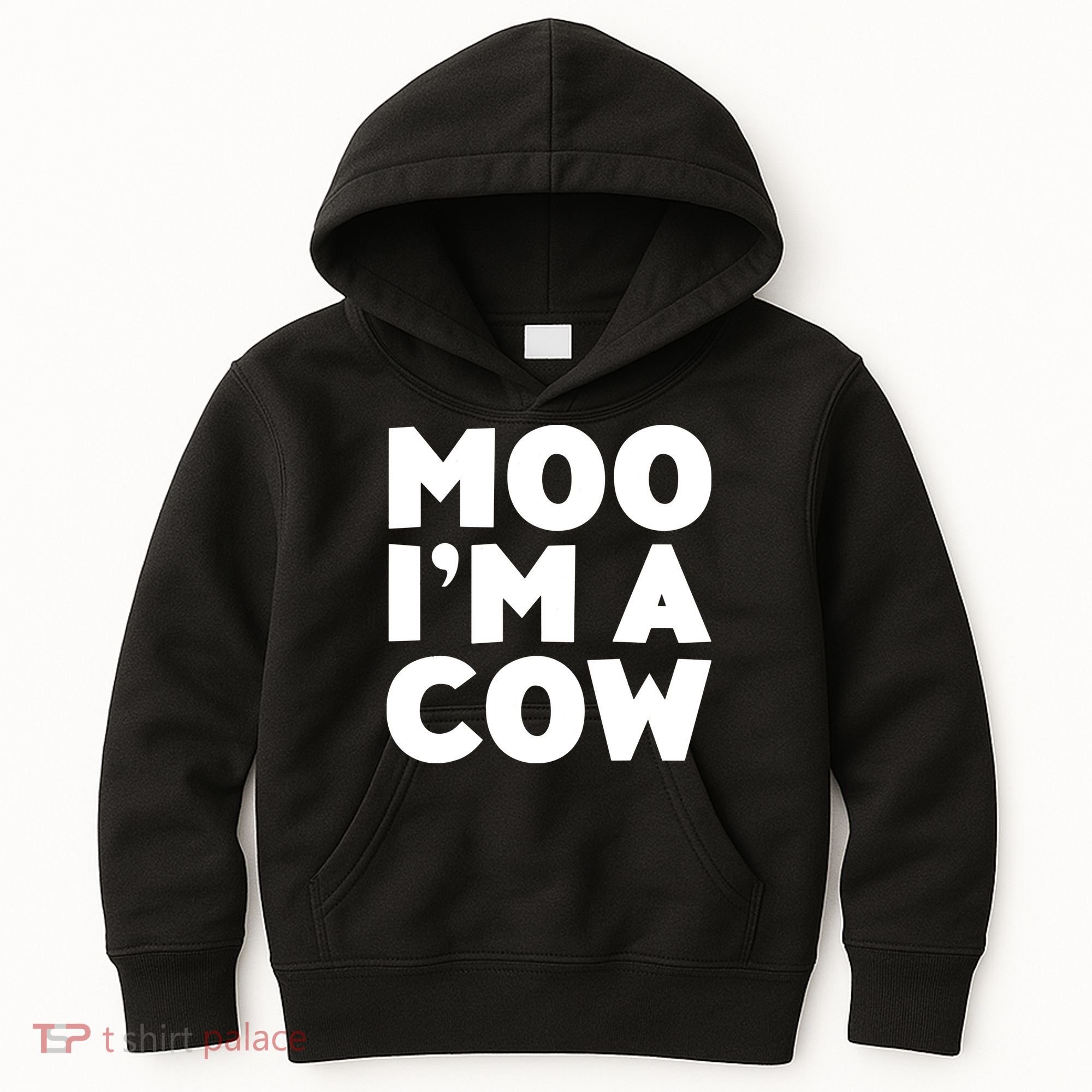 Moo Im A Cow Costume Kids Hoodie