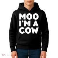 Moo Im A Cow Costume Kids Hoodie thumb 4