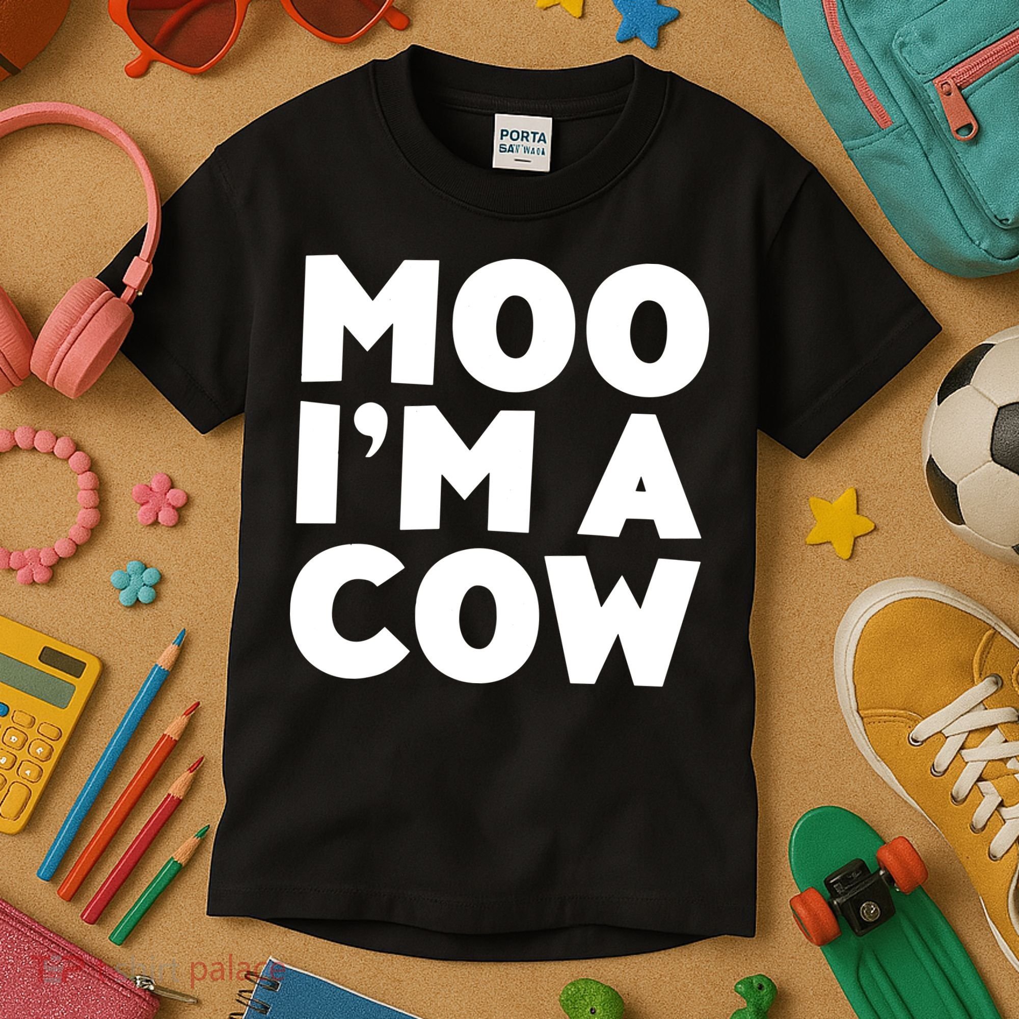 Moo Im A Cow Costume Kids T-Shirt