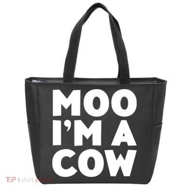 Moo Im A Cow Costume Tote Bag