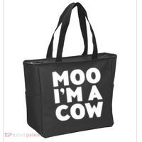 Moo Im A Cow Costume Tote Bag thumb 2