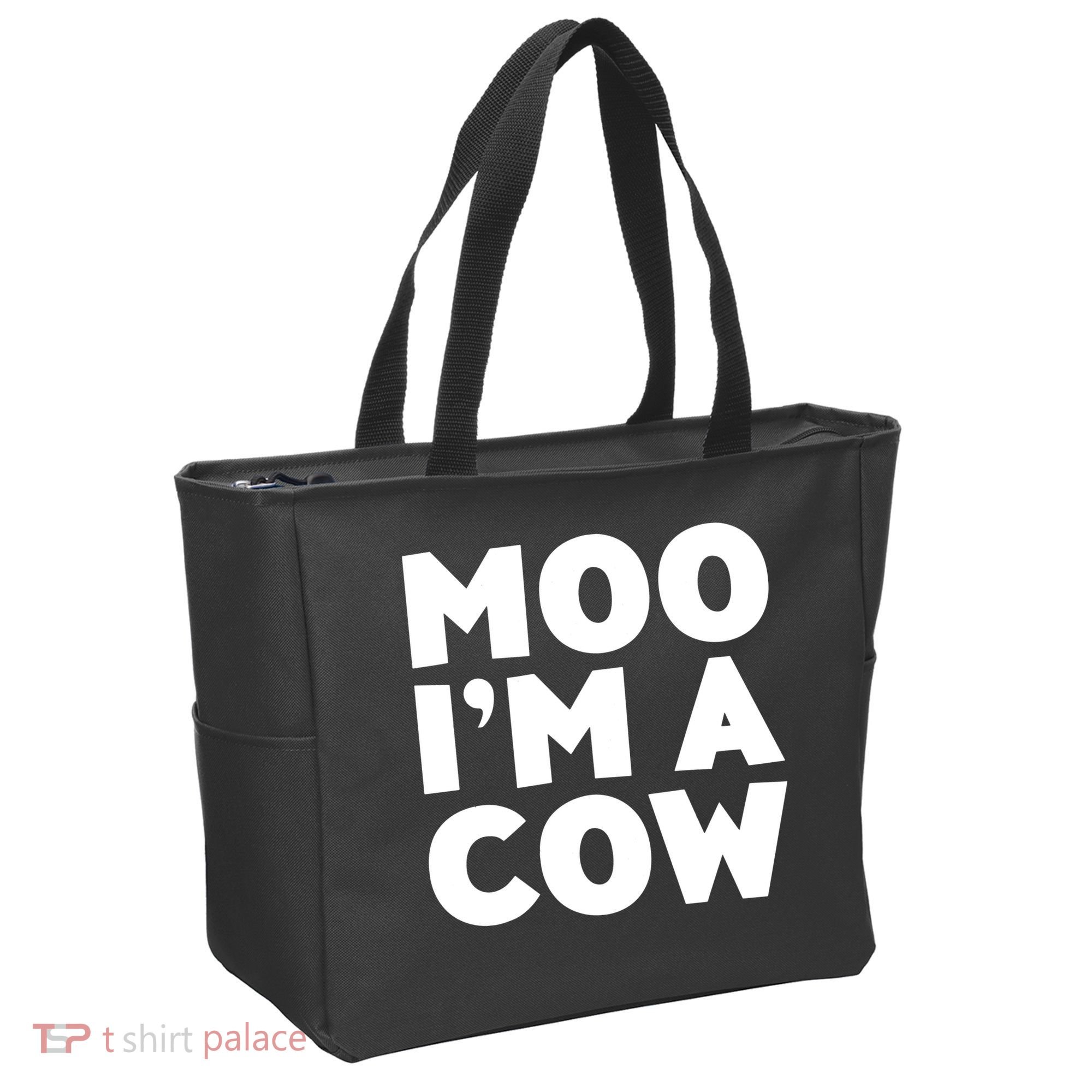 Moo Im A Cow Costume Tote Bag