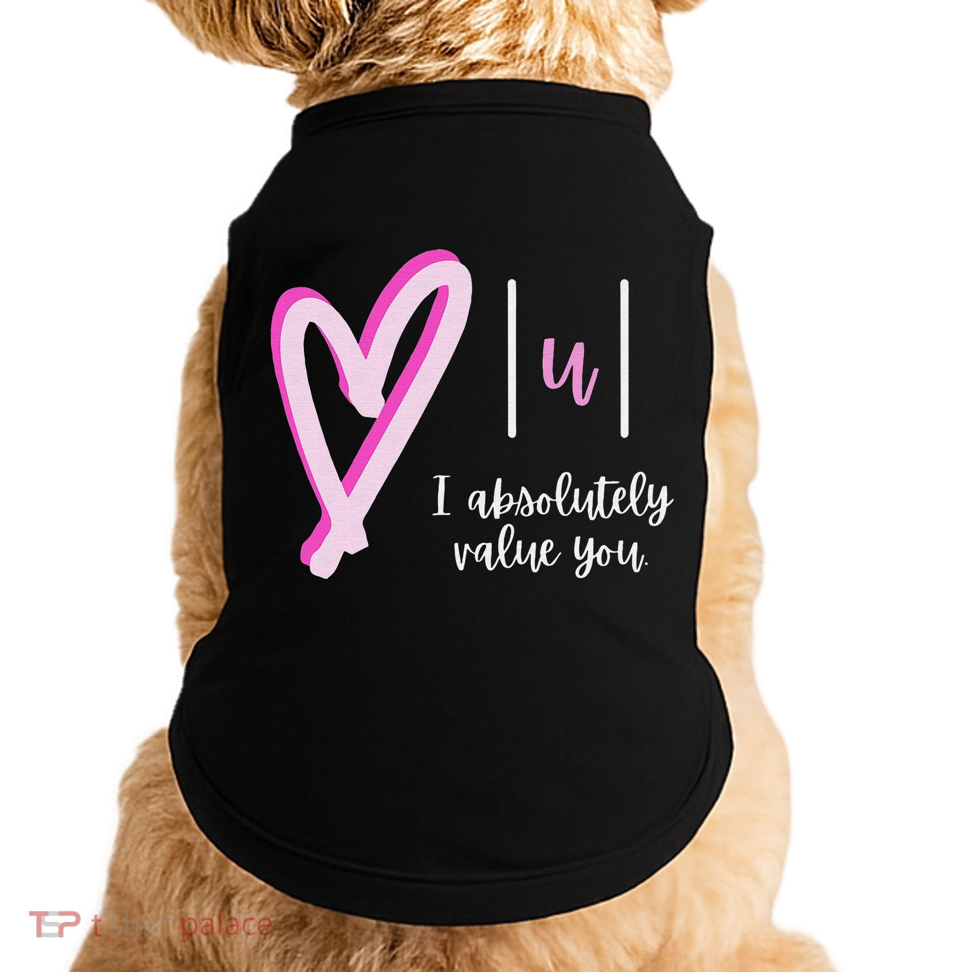 Math I Absolutely Value You Valentine's Day Math Teacher Doggie Tank