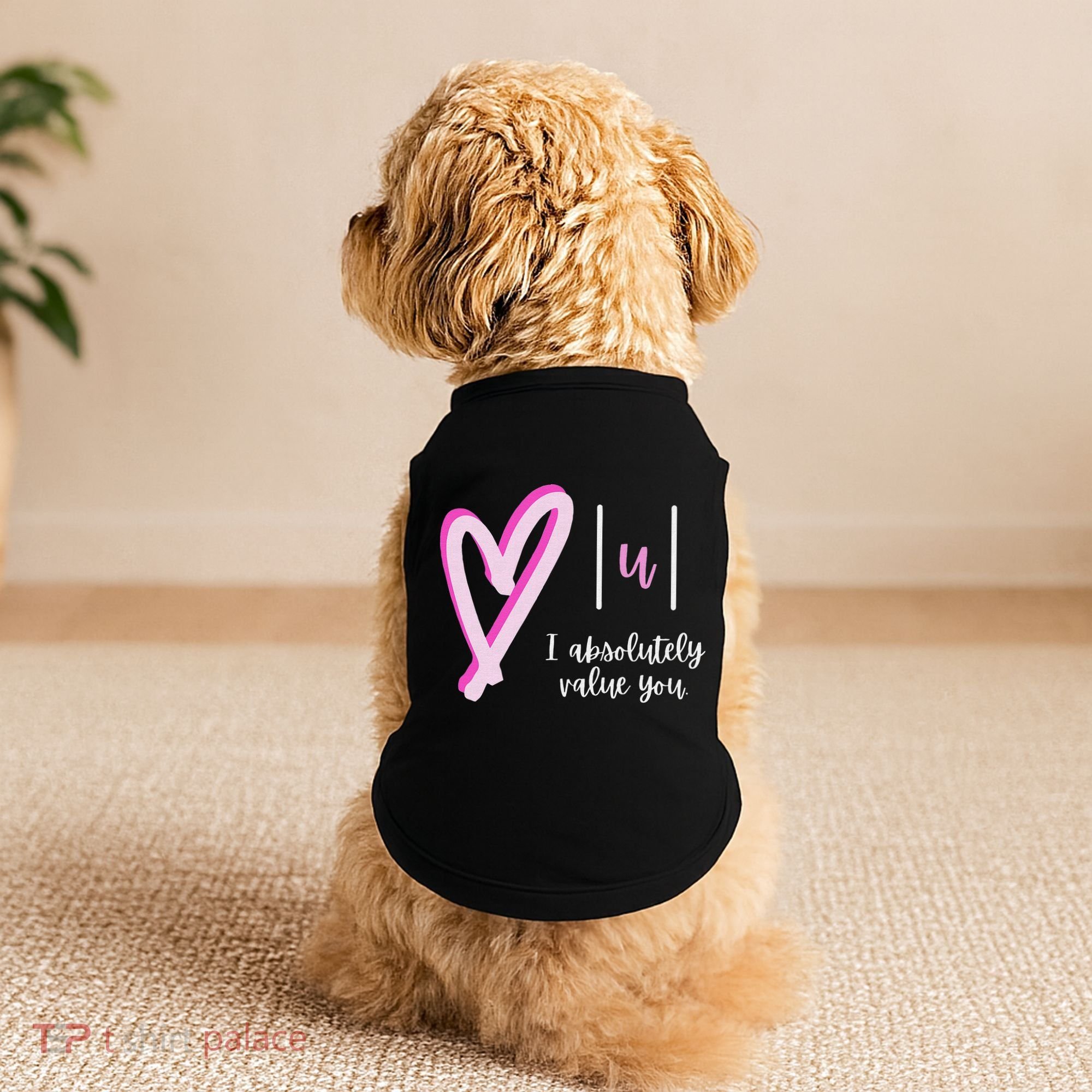 Math I Absolutely Value You Valentine's Day Math Teacher Doggie Tank